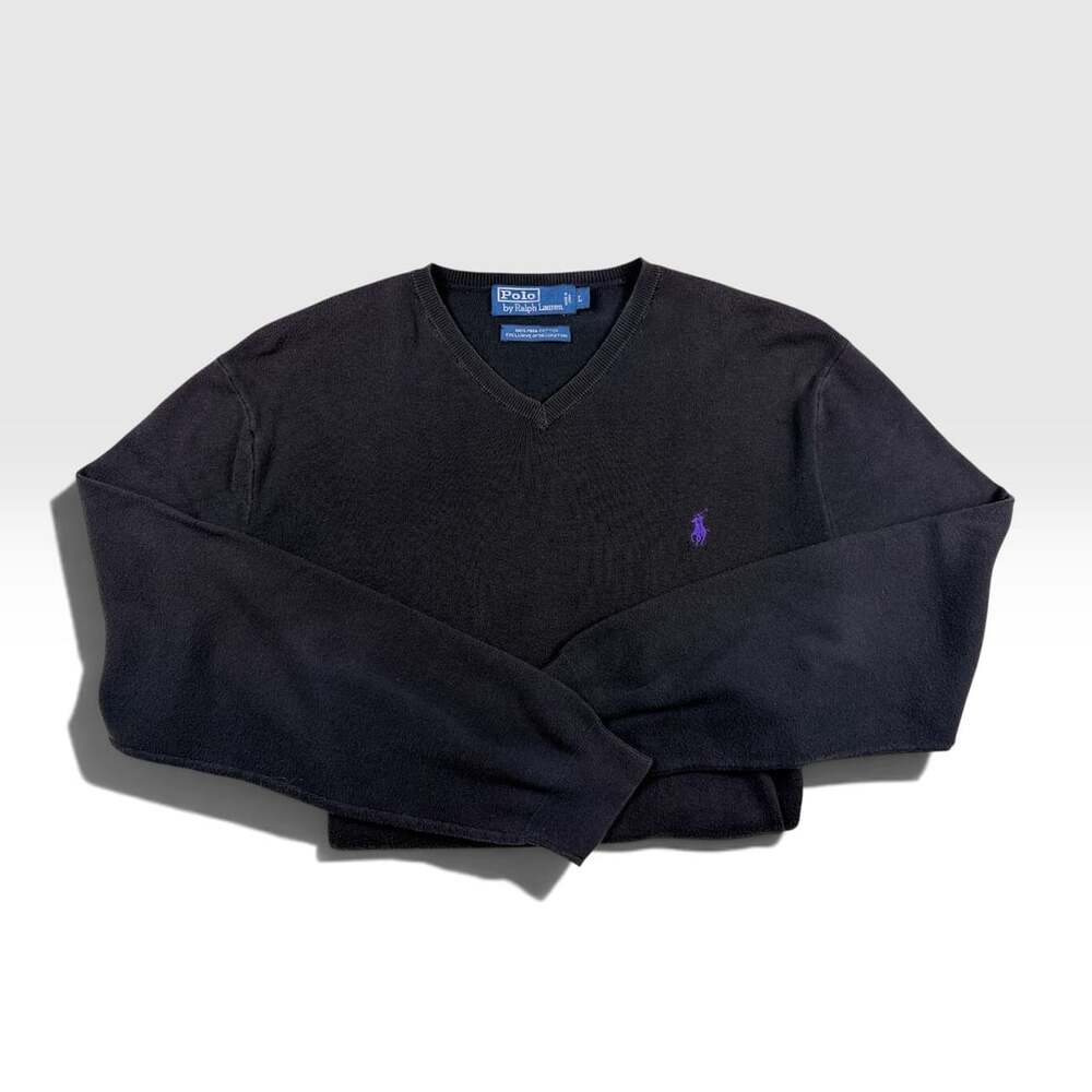 Black Polo Ralph Lauren Pima Cotton Sweater L